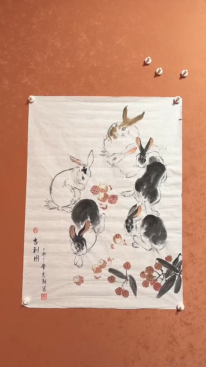 绘画4平尺花鸟作品