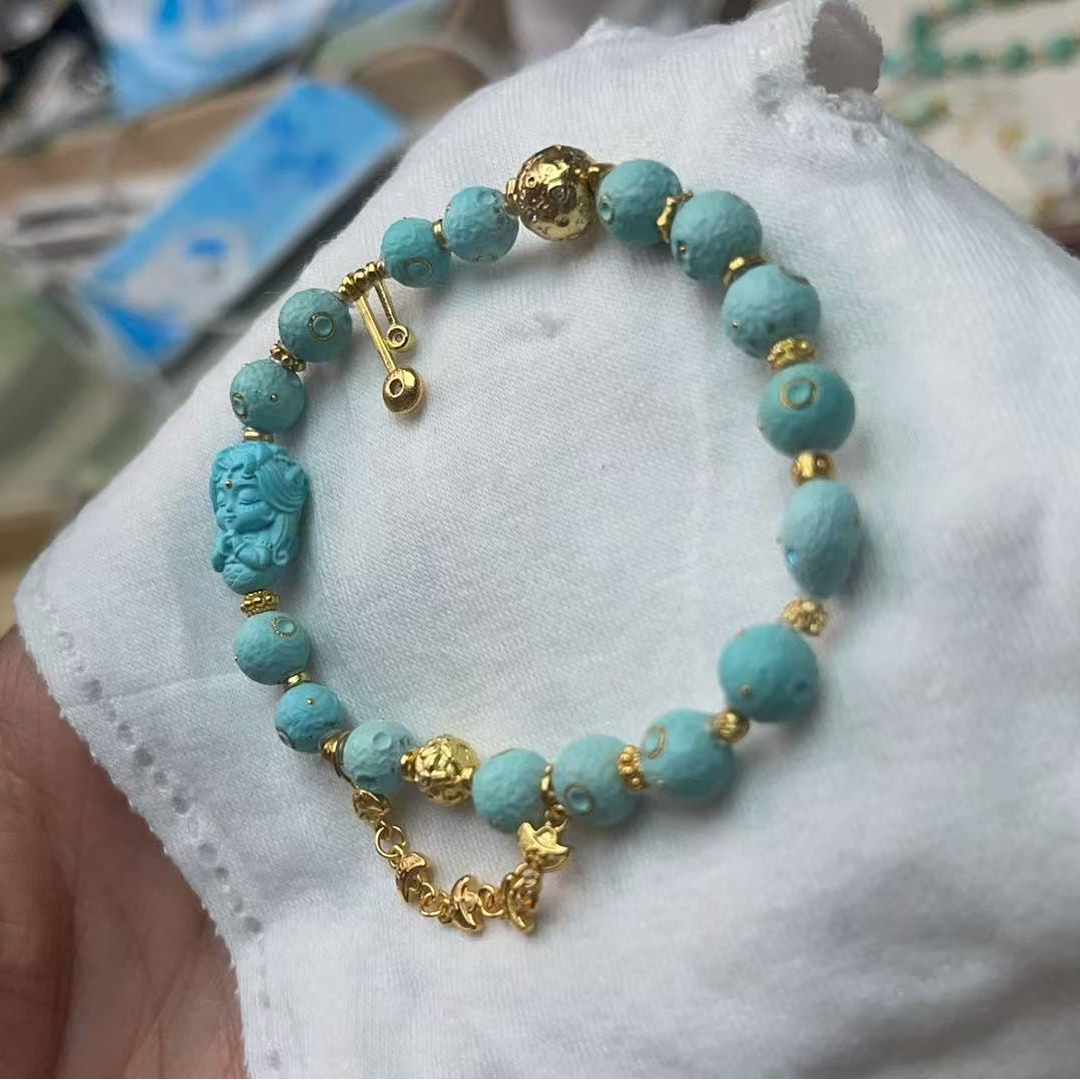 雅致家手工百搭（多样性发其一）绿松石单圈