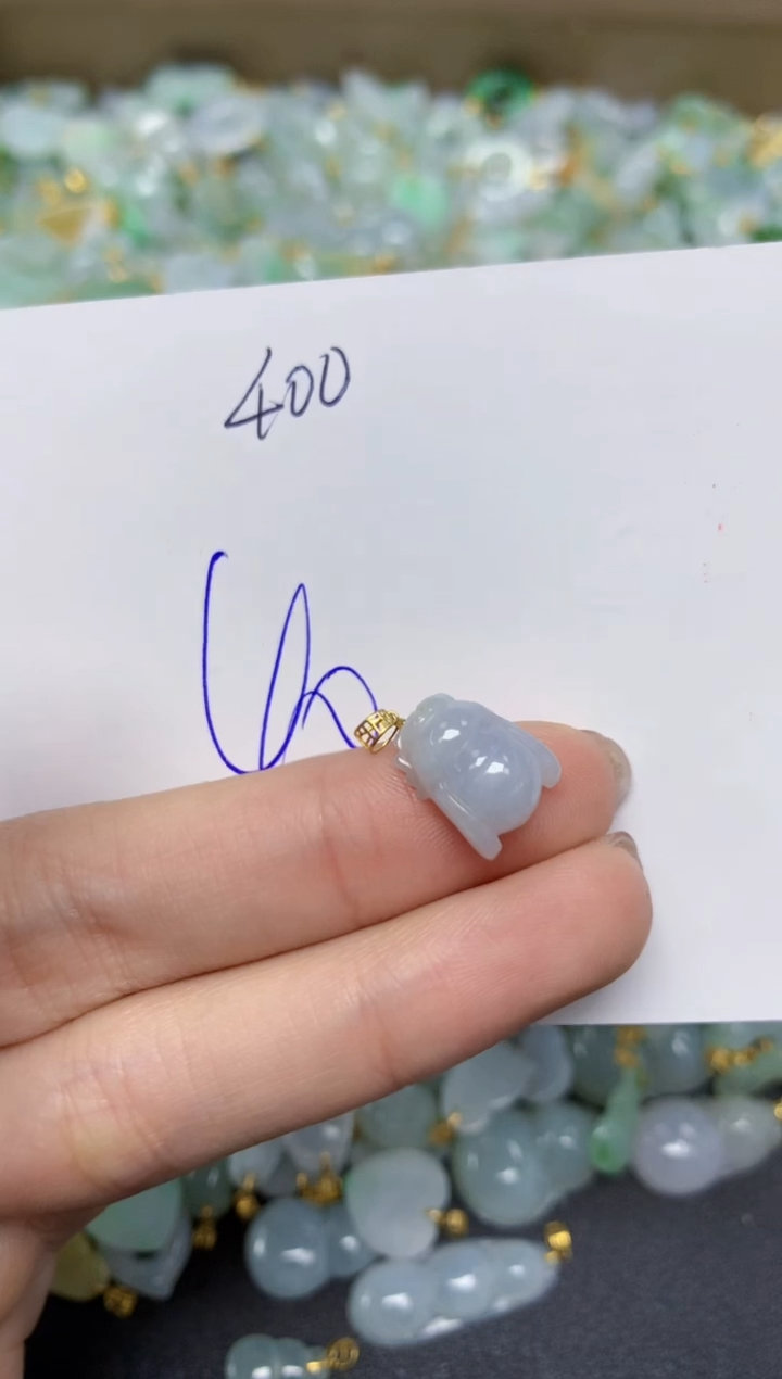 【闪购商品】翡翠颈饰18K金镶嵌天然翡翠A货