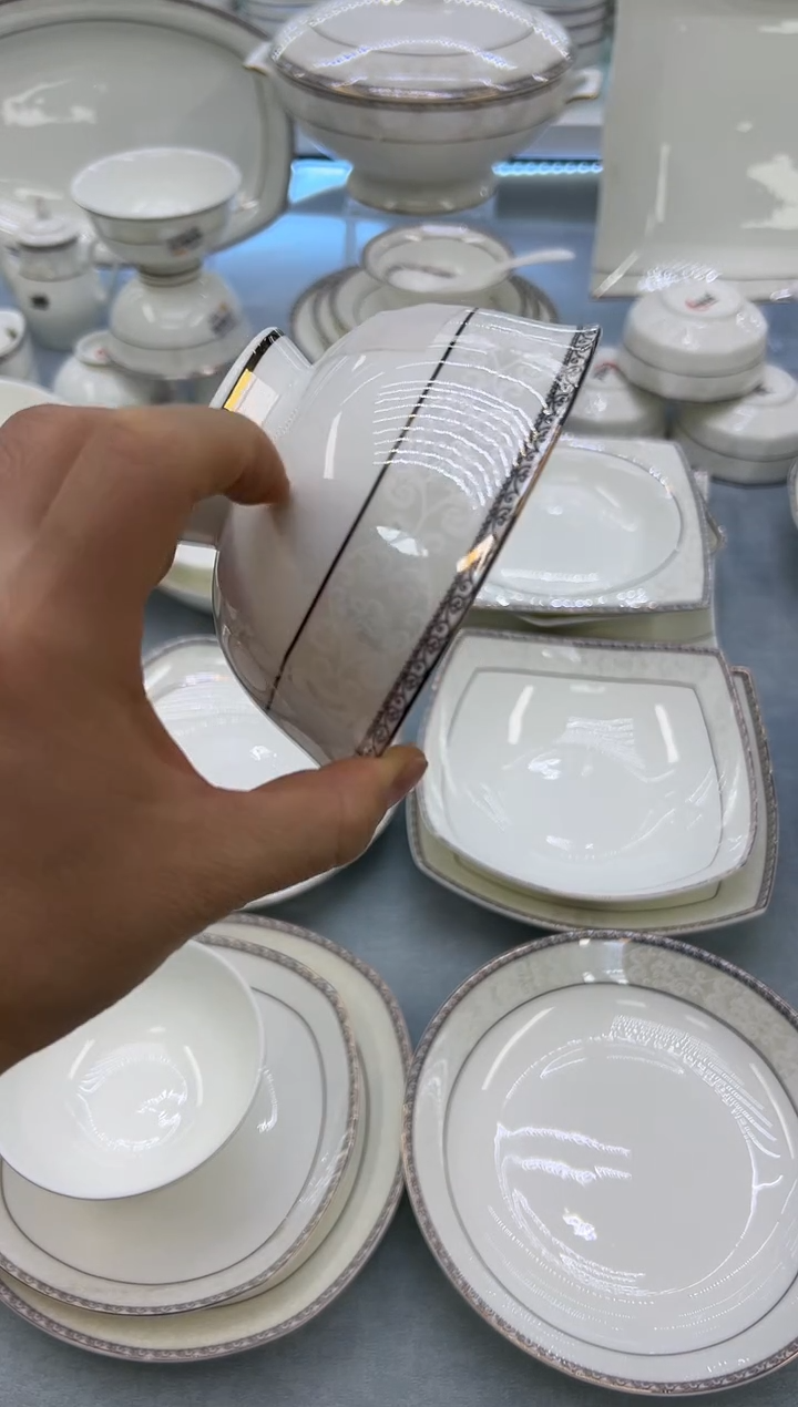 骨瓷玲珑5高6个  