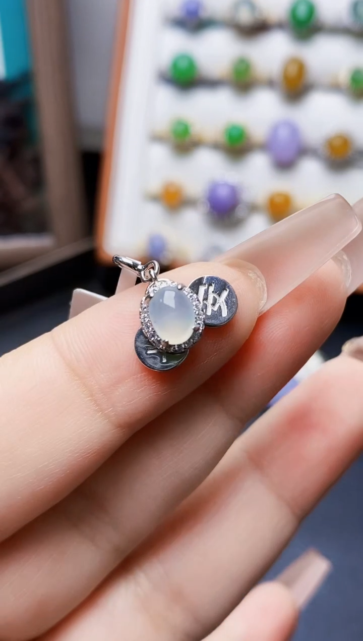 银S925镶嵌戒指翡翠2157