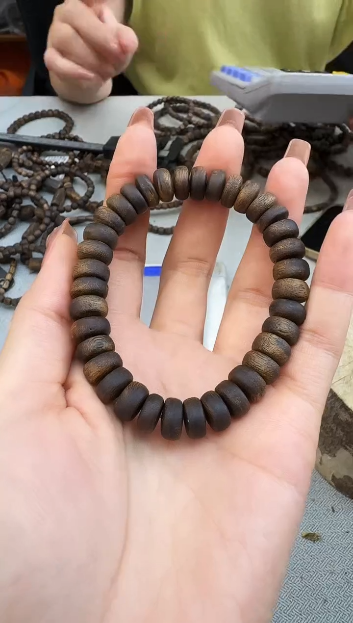 手串沉香1016白奇沉水算盘珠单圈多样性发一