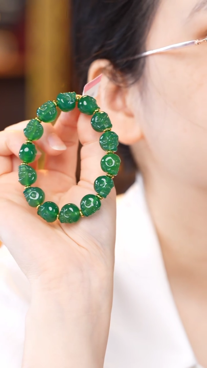 未镶嵌颈饰玛瑙/玉髓（覆膜）Z32743多样性发其一手串