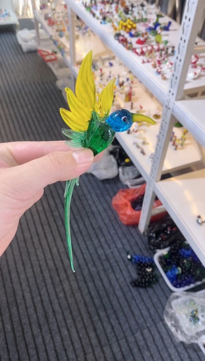 琉璃手工艺品挂钩大蜂鸟
