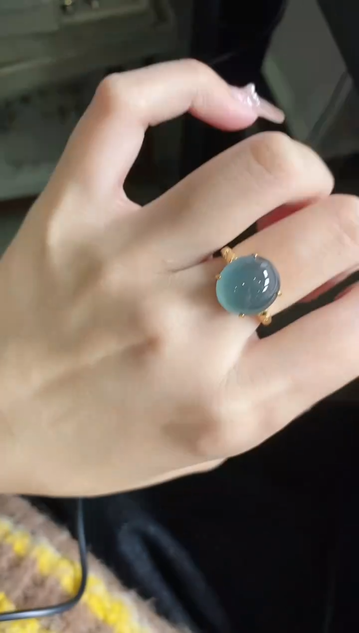 【闪购商品】翡翠戒指银S925镶嵌51511