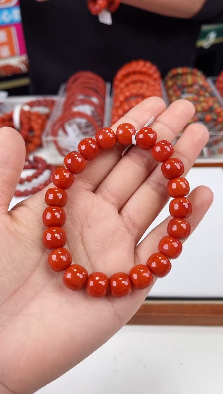 【闪购商品】南红玛瑙瓦西老型手串10+未镶嵌一个/条
