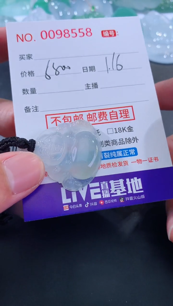 【闪购商品】翡翠颈饰未镶嵌天然缅甸A货翡翠