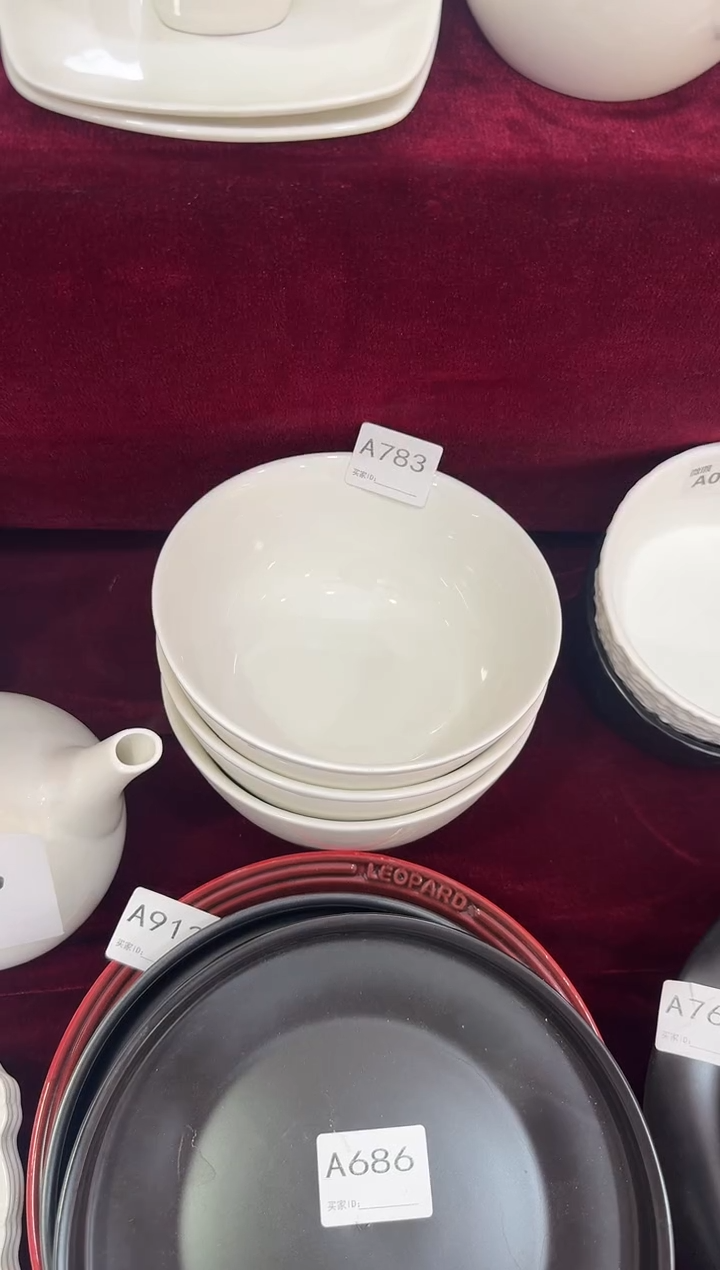 摆件陶A783-3个   库存微瑕陶瓷餐具
