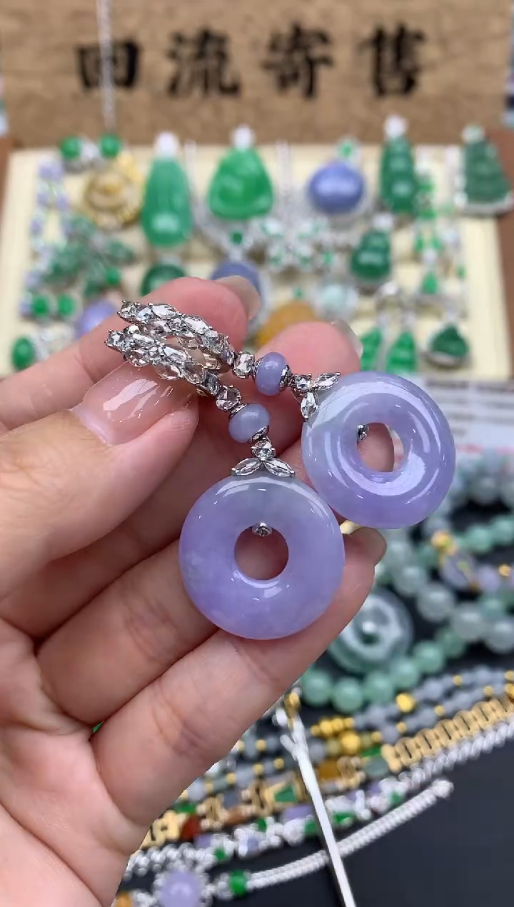 【闪购商品】翡翠耳饰18K金镶嵌309-中国好珍宝