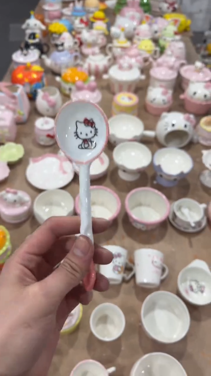 全新正品釉下彩高温瓷 茶壶太太