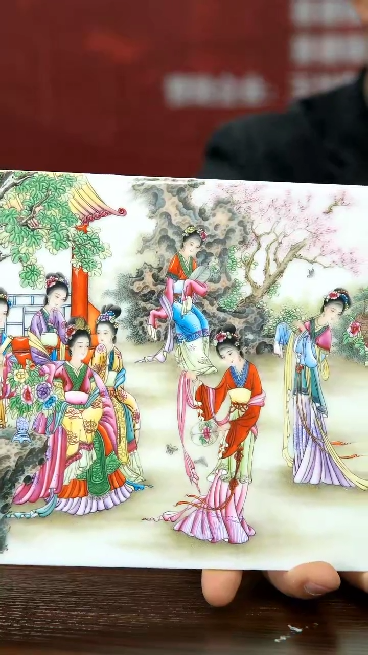 【闪购商品】028函夏非遗朱剑辉金陵十二钗人物瓷板画