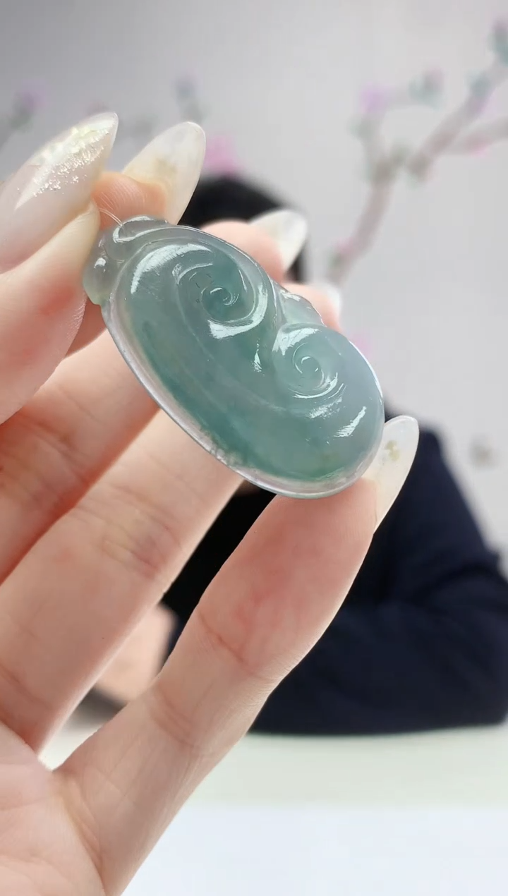 翡翠未镶嵌颈饰888ee-JJ挂件53