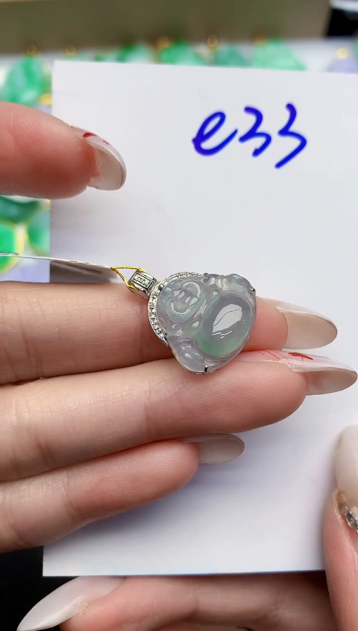 【闪购商品】翡翠颈饰18K金镶嵌000000000000