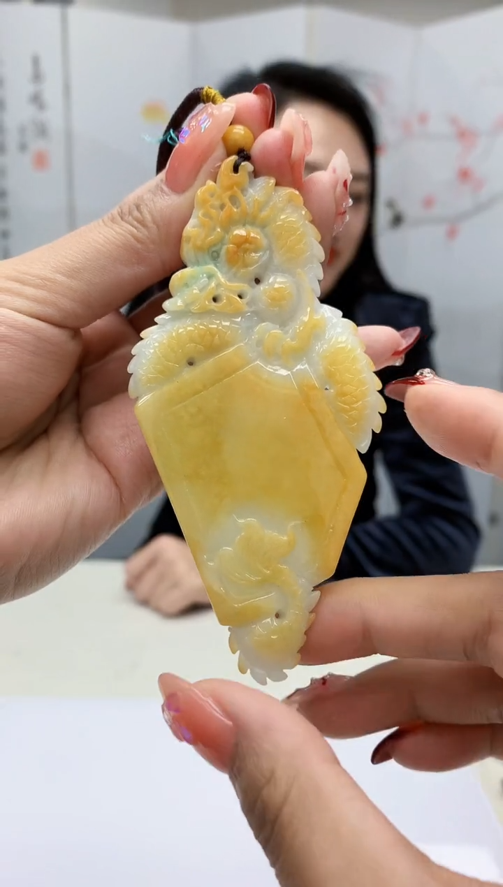 【闪购商品】定制翡翠未镶嵌3123MM-毛货挂件23