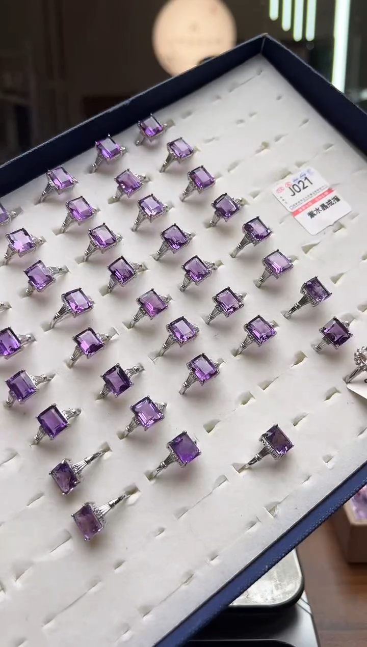 水晶手链未镶嵌紫水晶戒指