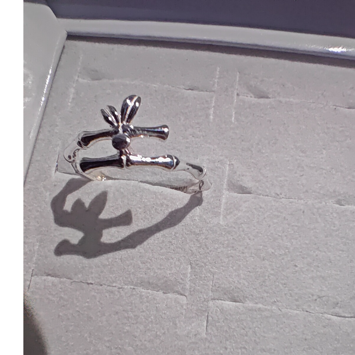 足银戒指 通体足银999竹节素款小众戒指指环银色复古轻奢可调节