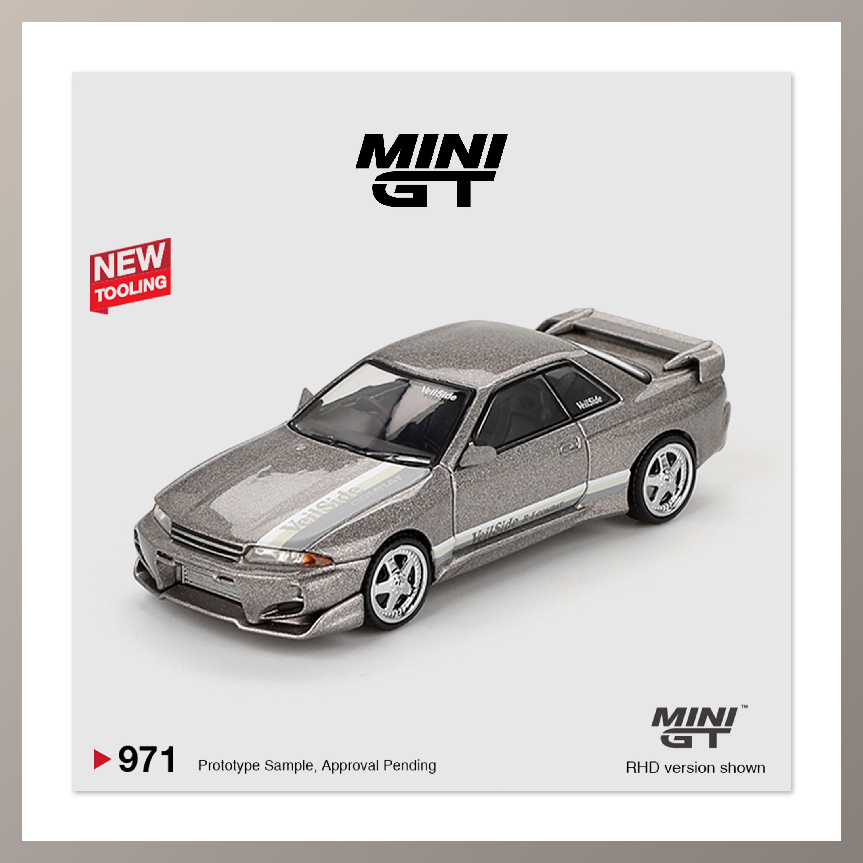 MiniGT [971] 首版Veilside 尼桑 GTR R32 香槟金1:64合金车模
