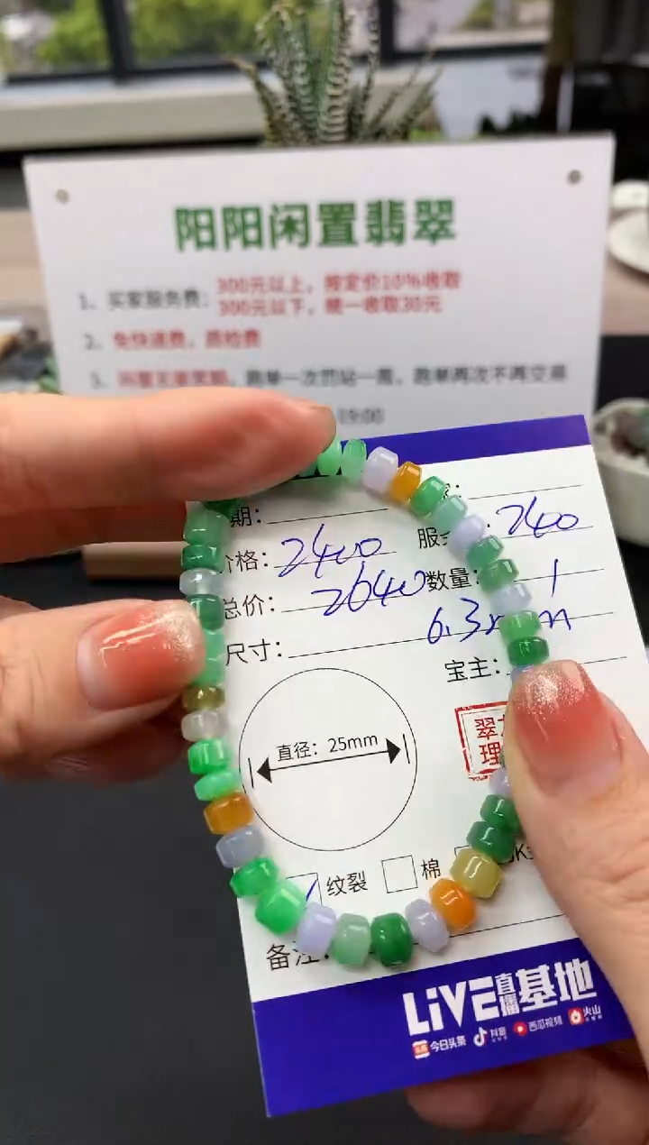 【闪购商品】翡翠手串未镶嵌手串|2400+240不退不换