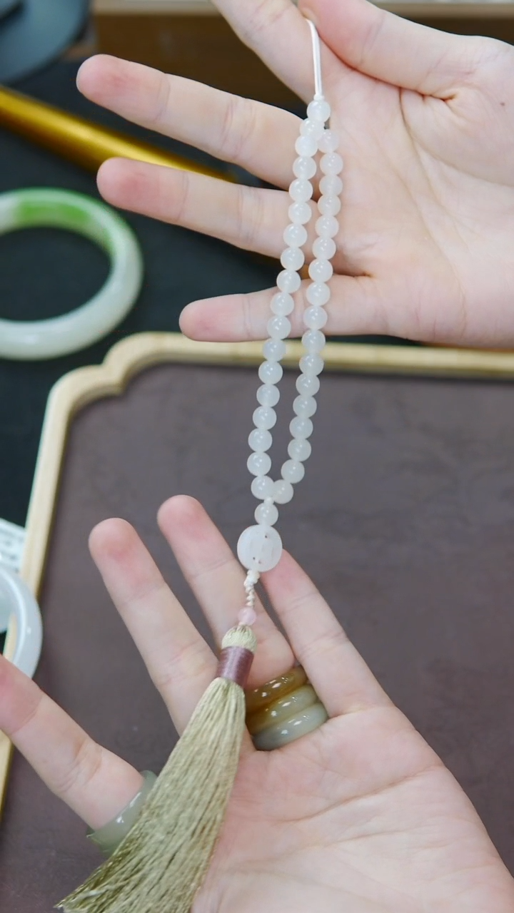 未镶嵌和田玉手机链白玉手机挂（多样性发货一件）