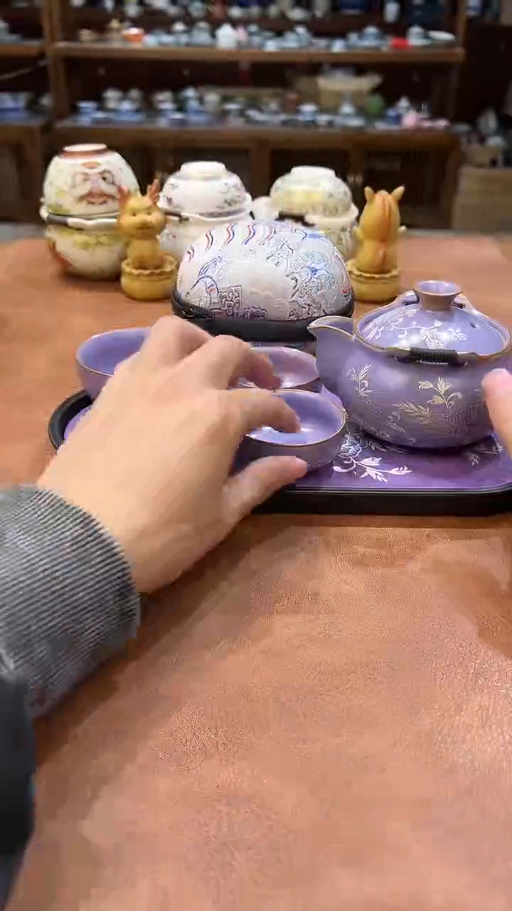真的很便宜会开片的旅行茶具