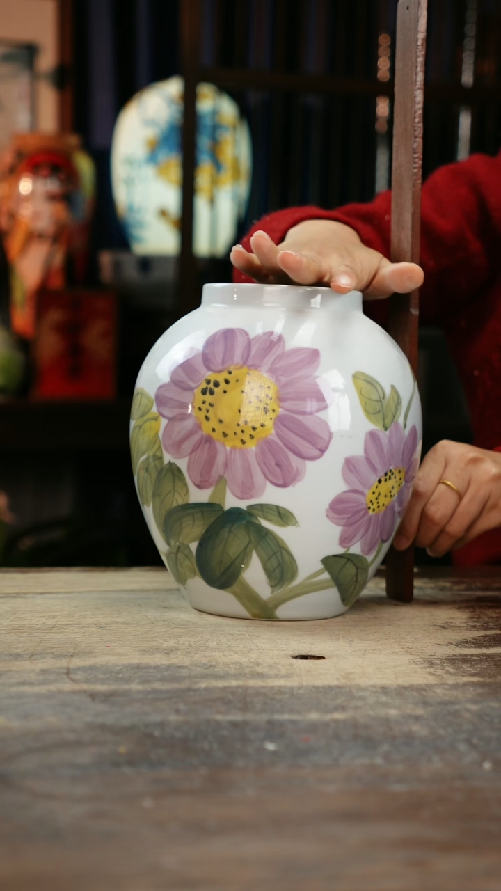 【闪购商品】瓷片景德镇纯手工釉下彩精品花瓶