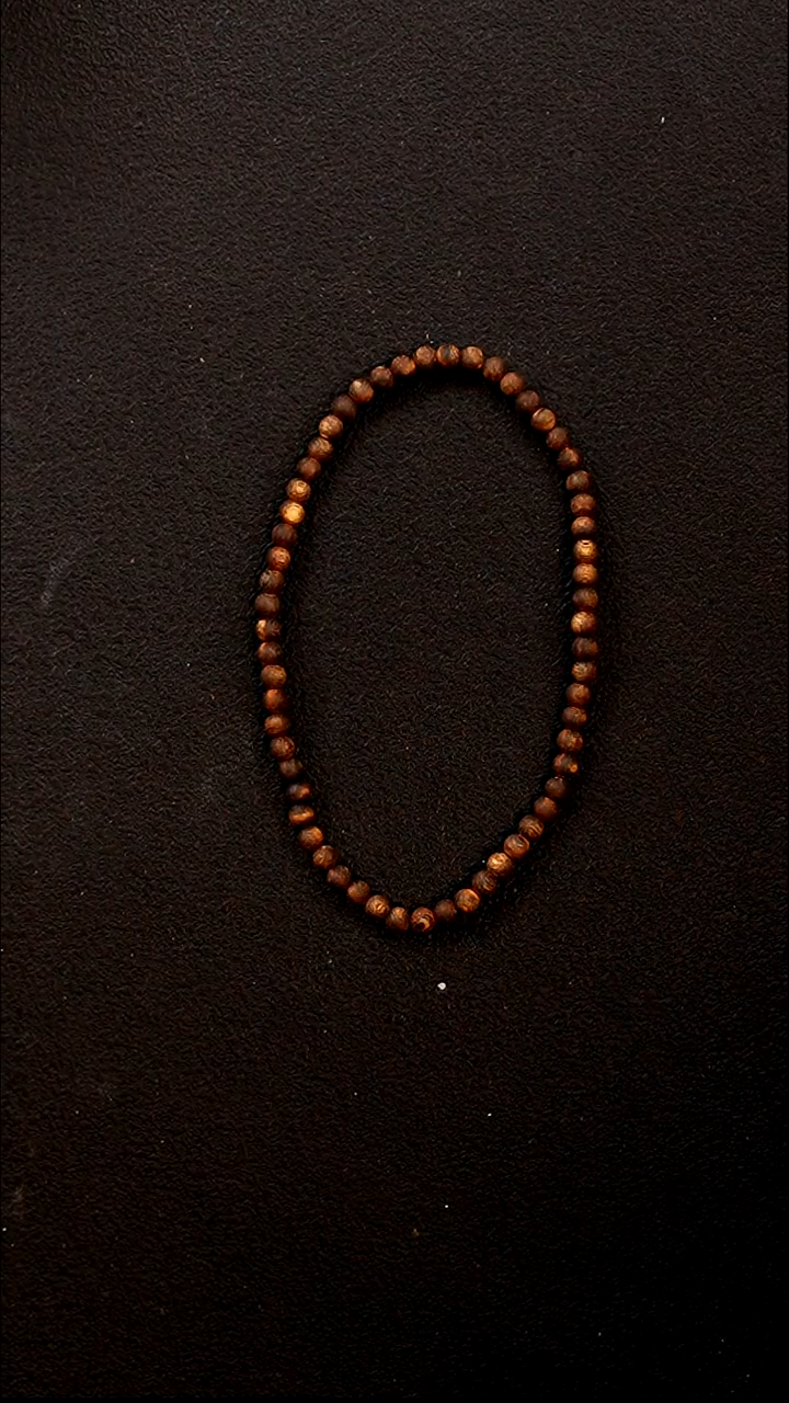 沉香手串6mm海南紫棋圆珠双圈