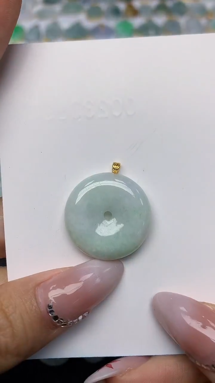 【闪购商品】翡翠颈饰18K金镶嵌 天然翡翠A货