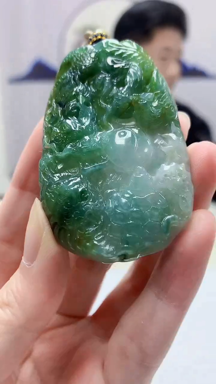 【闪购商品】定制翡翠未镶嵌4917zm-毛货挂件65玄武