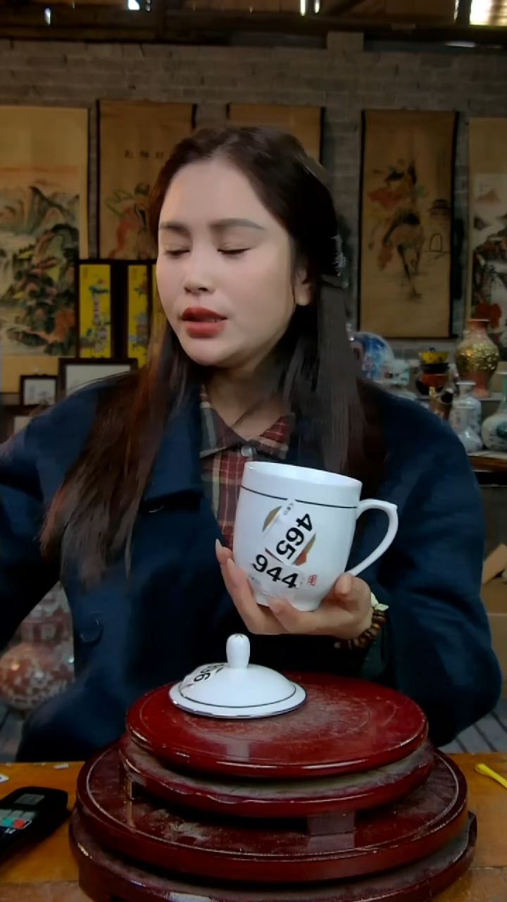 摆件陶景德镇陶瓷摆件海办公杯