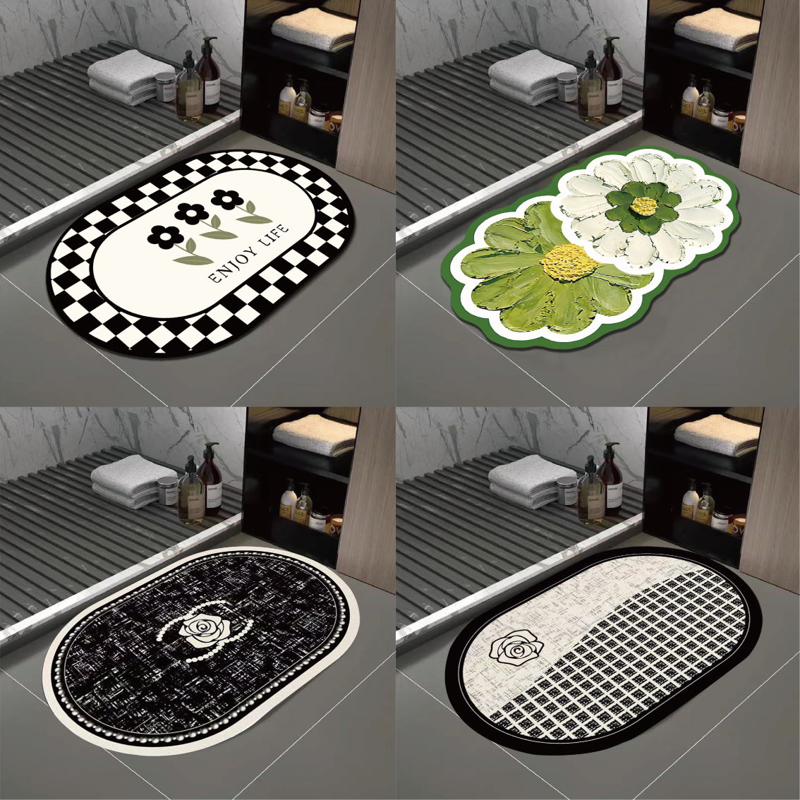 卫浴室地垫卫生间地垫地垫防滑垫家用地垫浴室洗手间防滑地垫