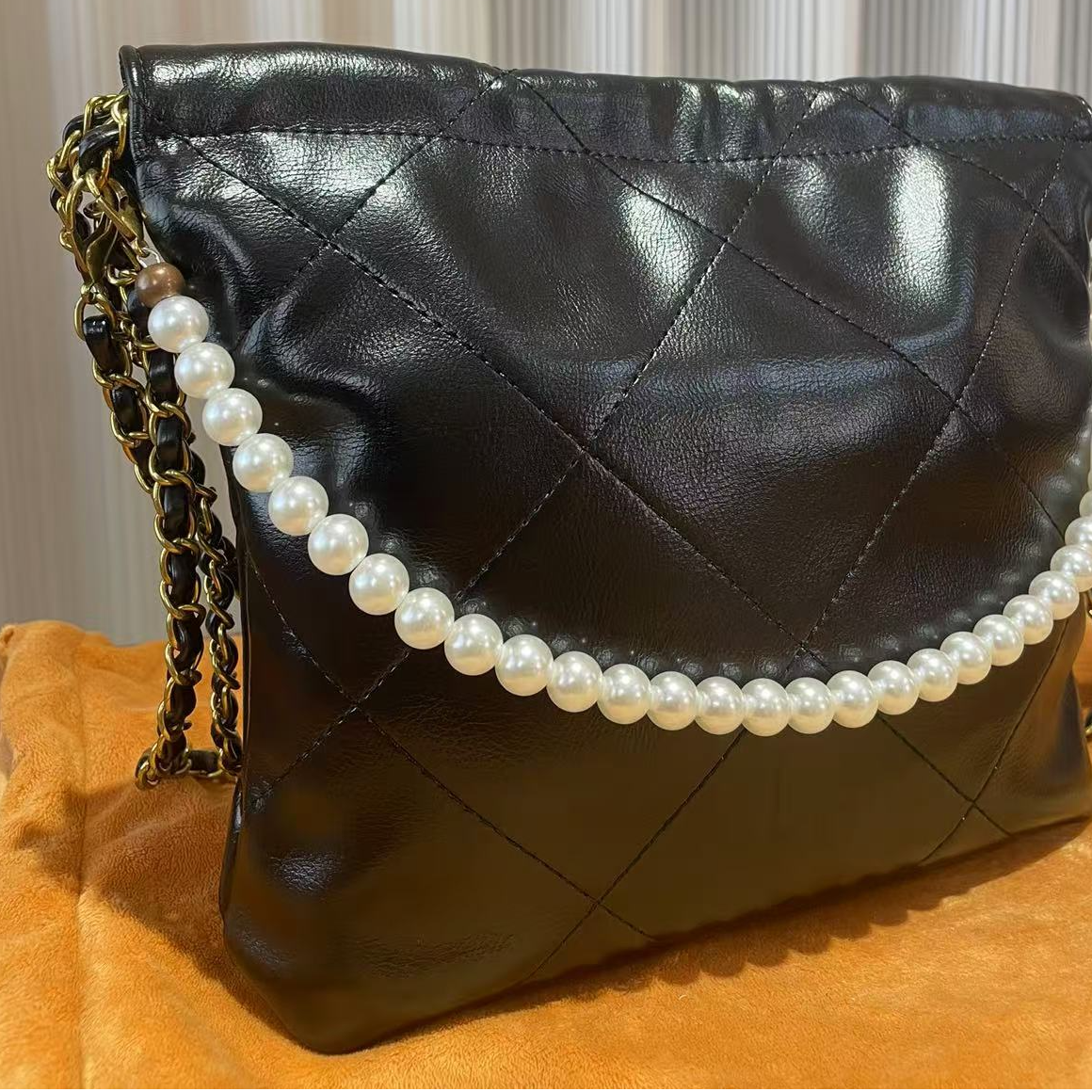 HIRMRIS手工真皮包垃圾香CX120-1 迷你垃黑色