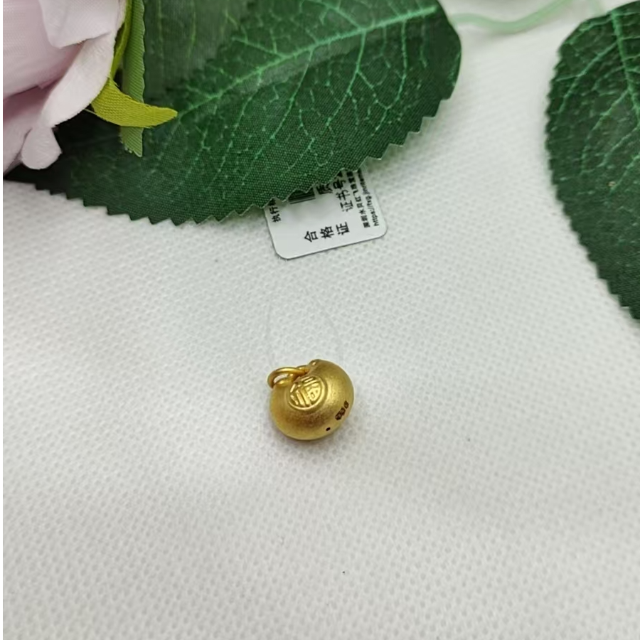 红飞珠宝足金吊坠