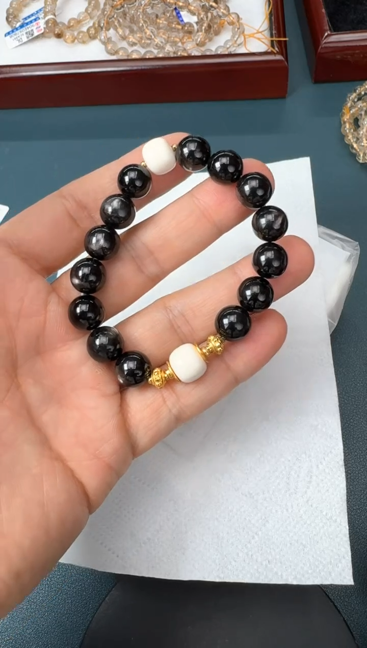 手串辉石未镶嵌是***呀【JQ】金运石DIY手串（多样性发其一）