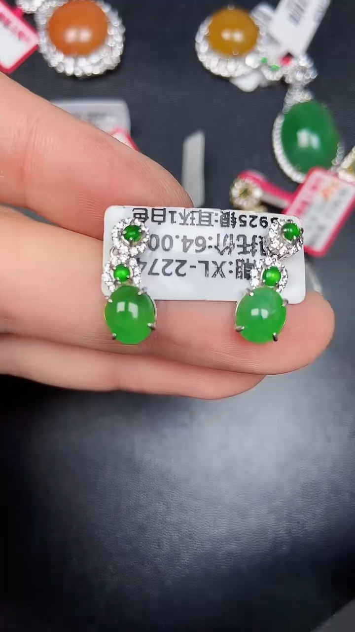 银S925镶嵌戒指翡翠1340