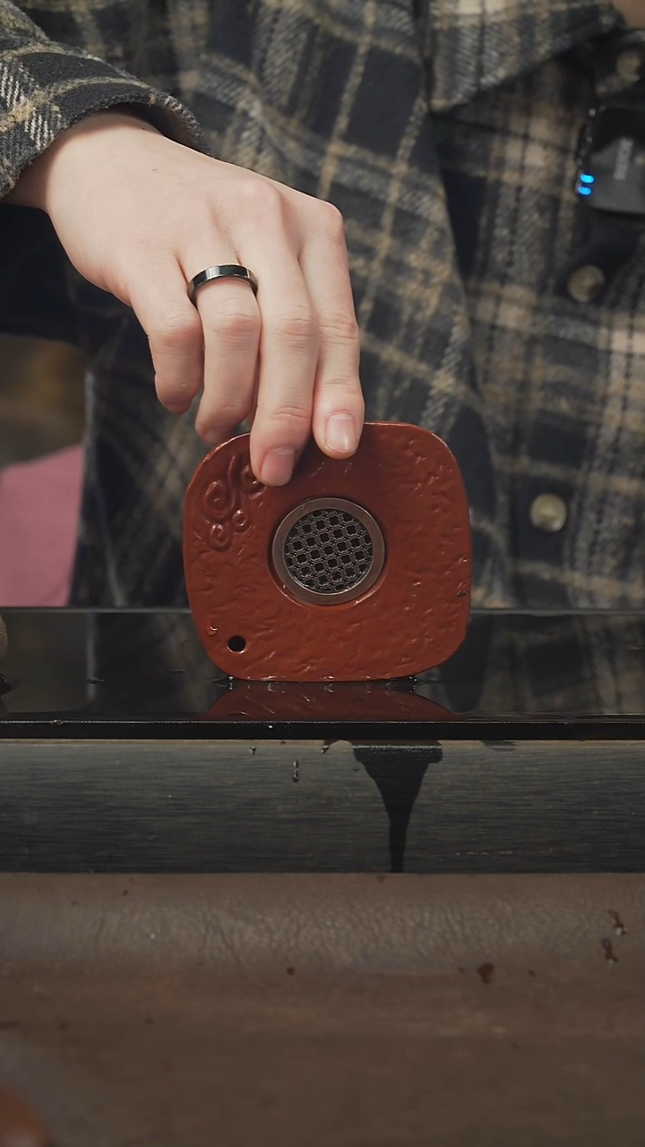 茶壶紫砂朱泥四方壶承