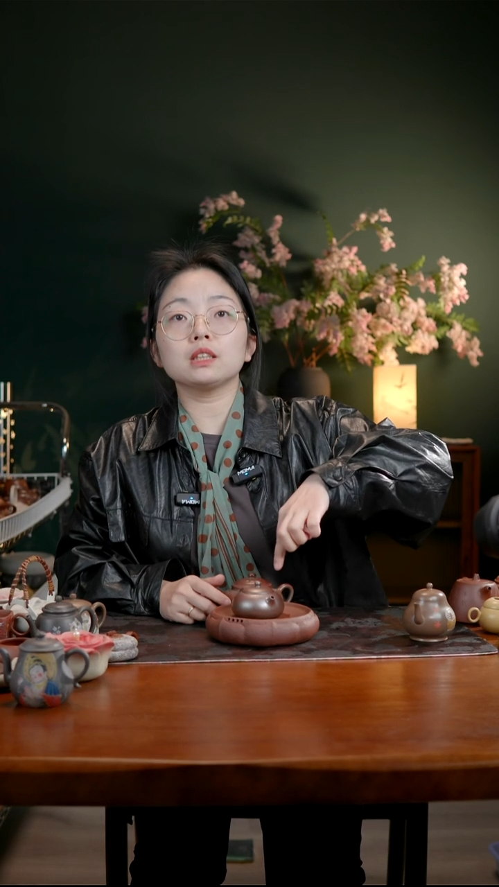 茶壶紫砂宇*妈柴烧小壶（落釉）