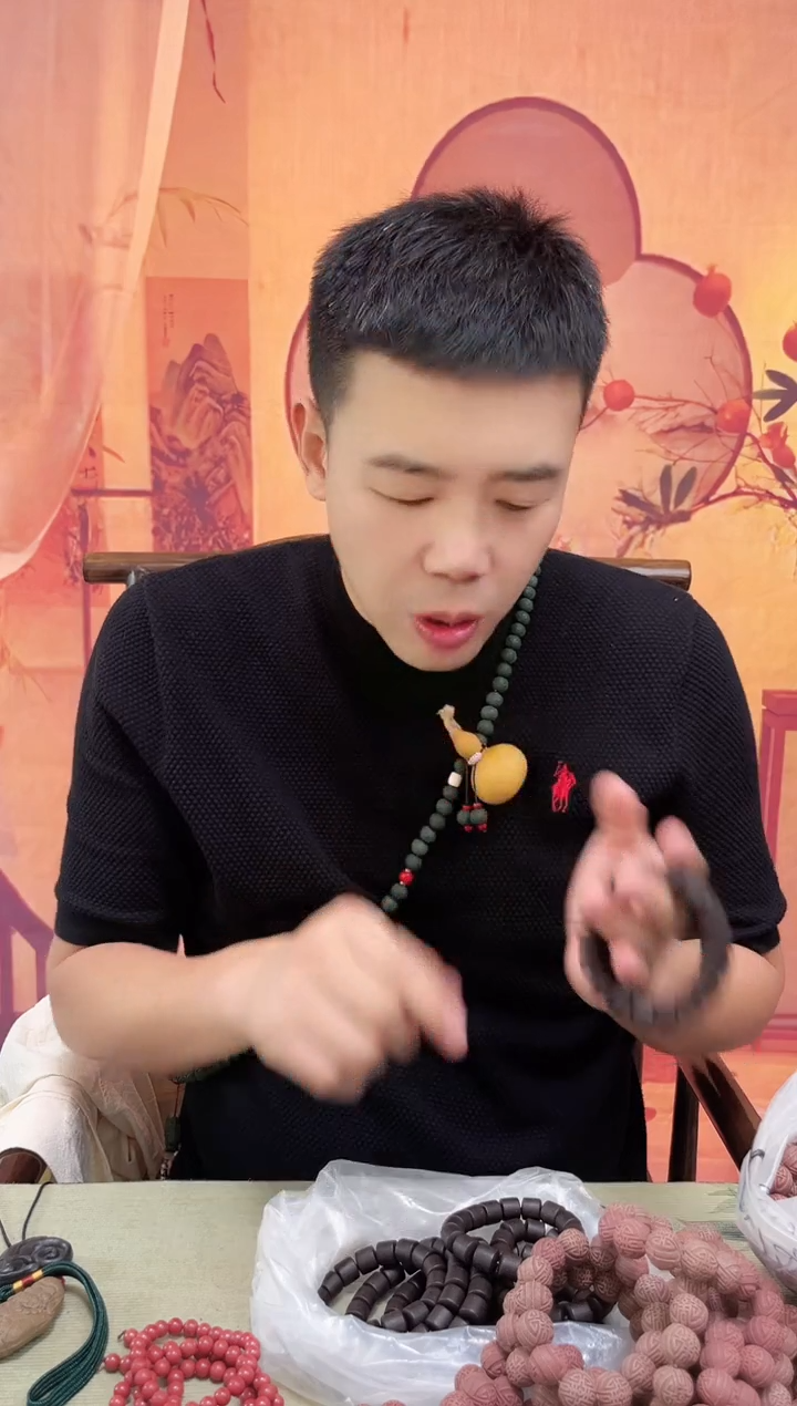 泥塑【安宫牛黄香方】大桶珠手串
