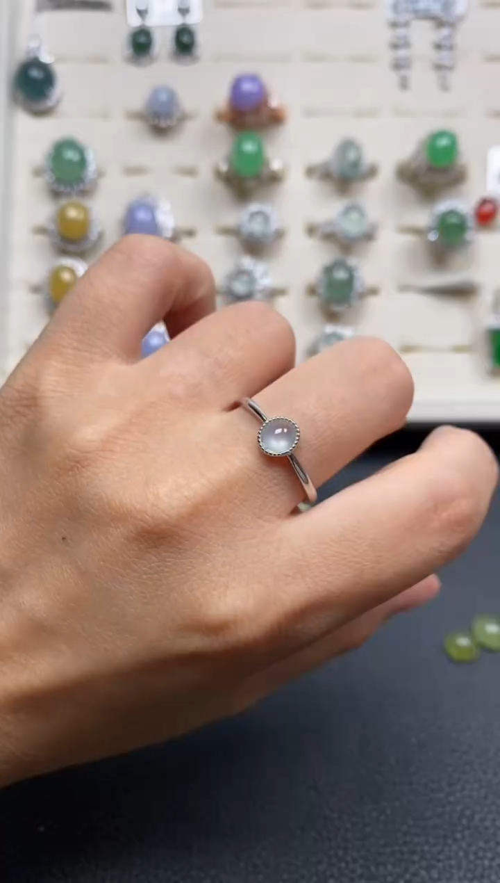 【闪购商品】翡翠戒指银S925镶嵌1111