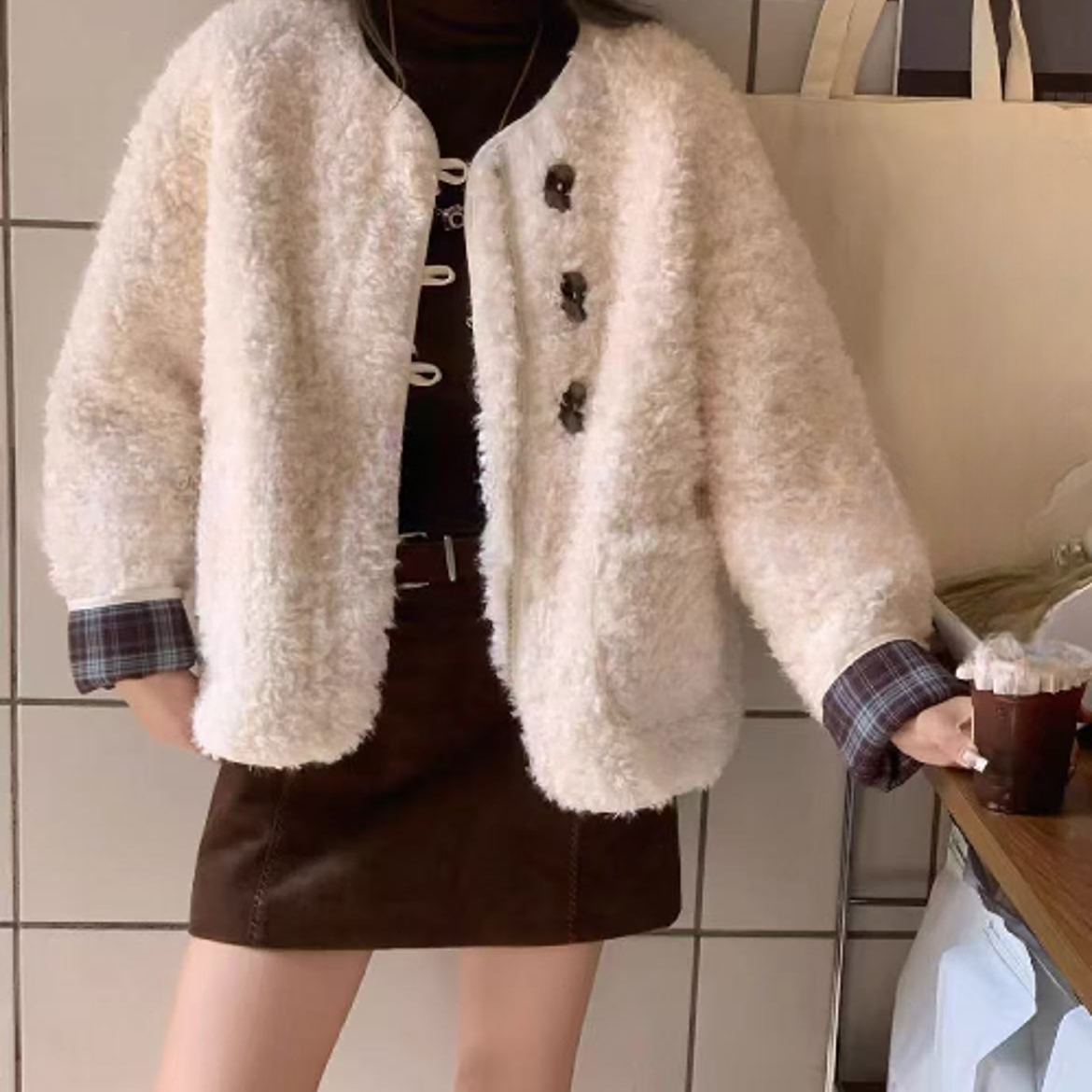 【叶子好物】A1052毛绒外套