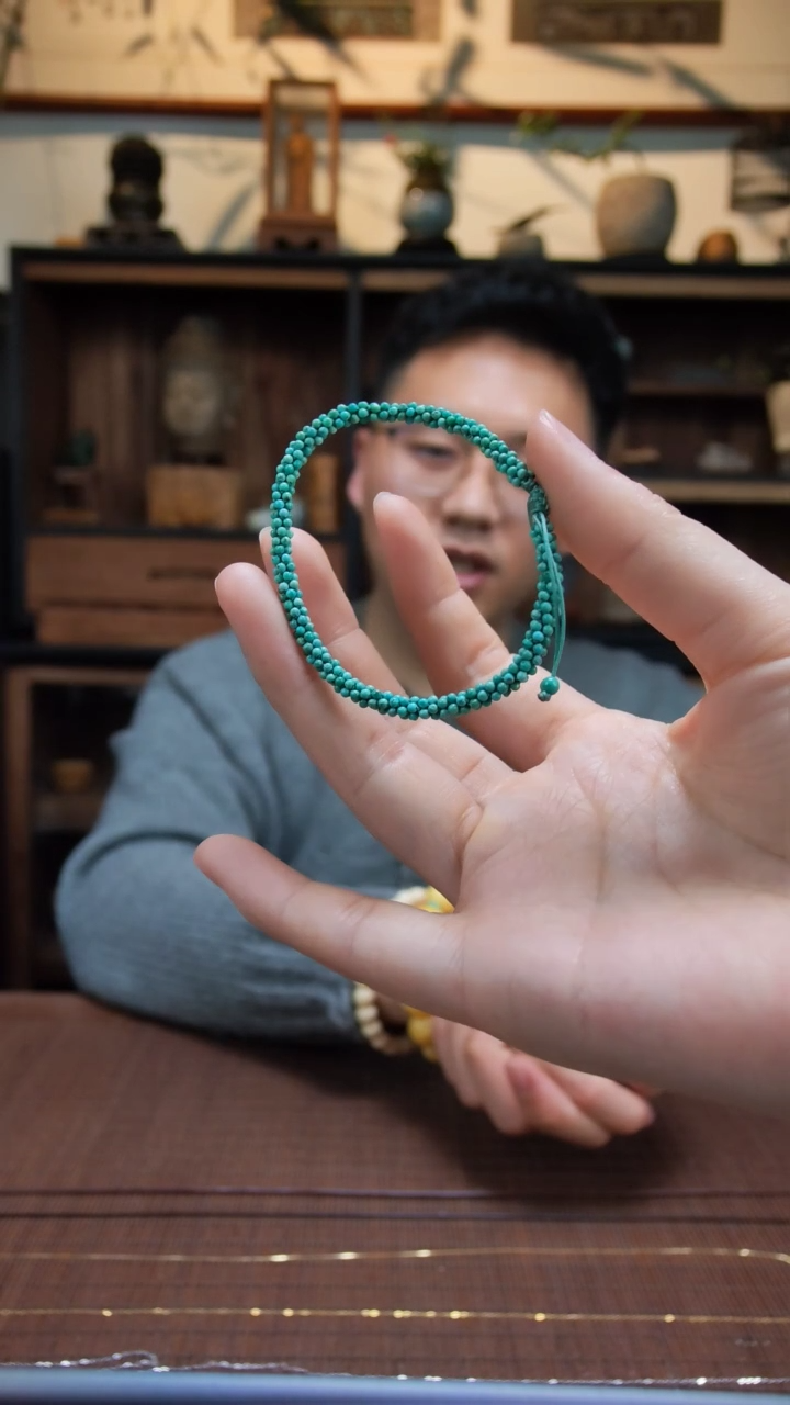 【闪购商品】绿松石手链未镶嵌绿松石毛毛虫手链LX