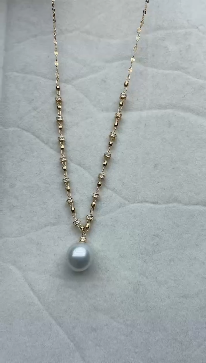 【闪购商品】海水珍珠套链银S925镶嵌122