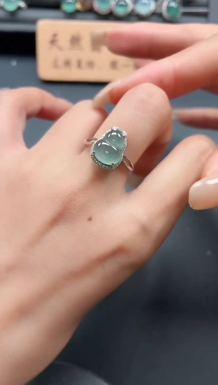 银S925镶嵌戒指翡翠1111