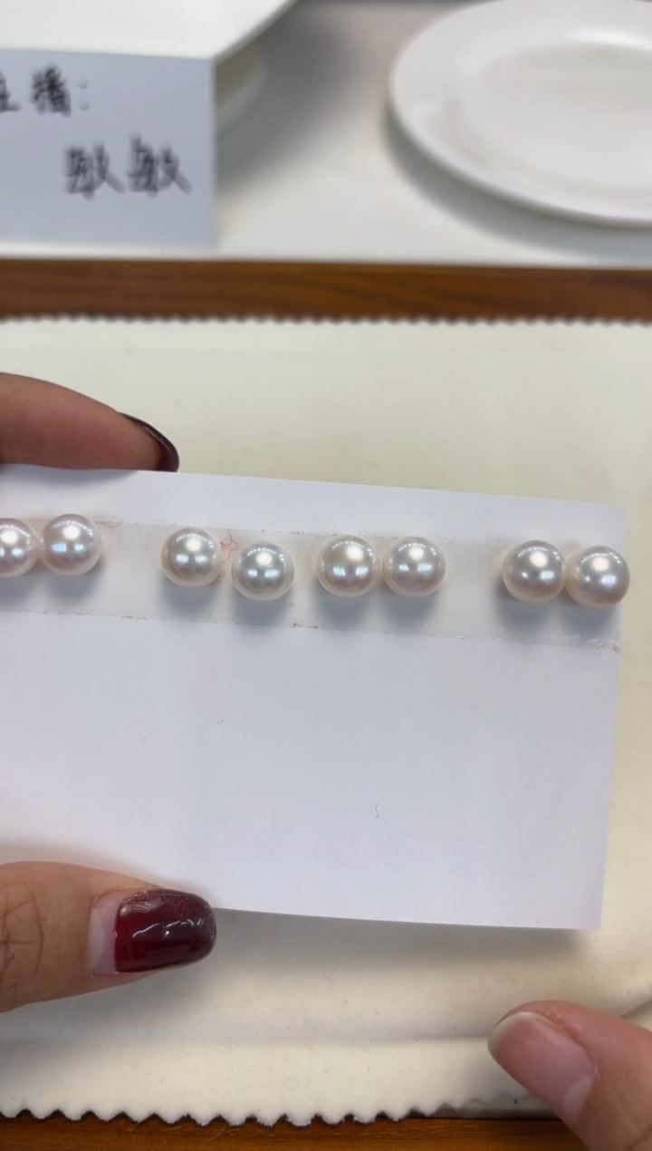 银S925镶嵌耳饰淡水珍珠9-10MM无核多样性发货只发一对