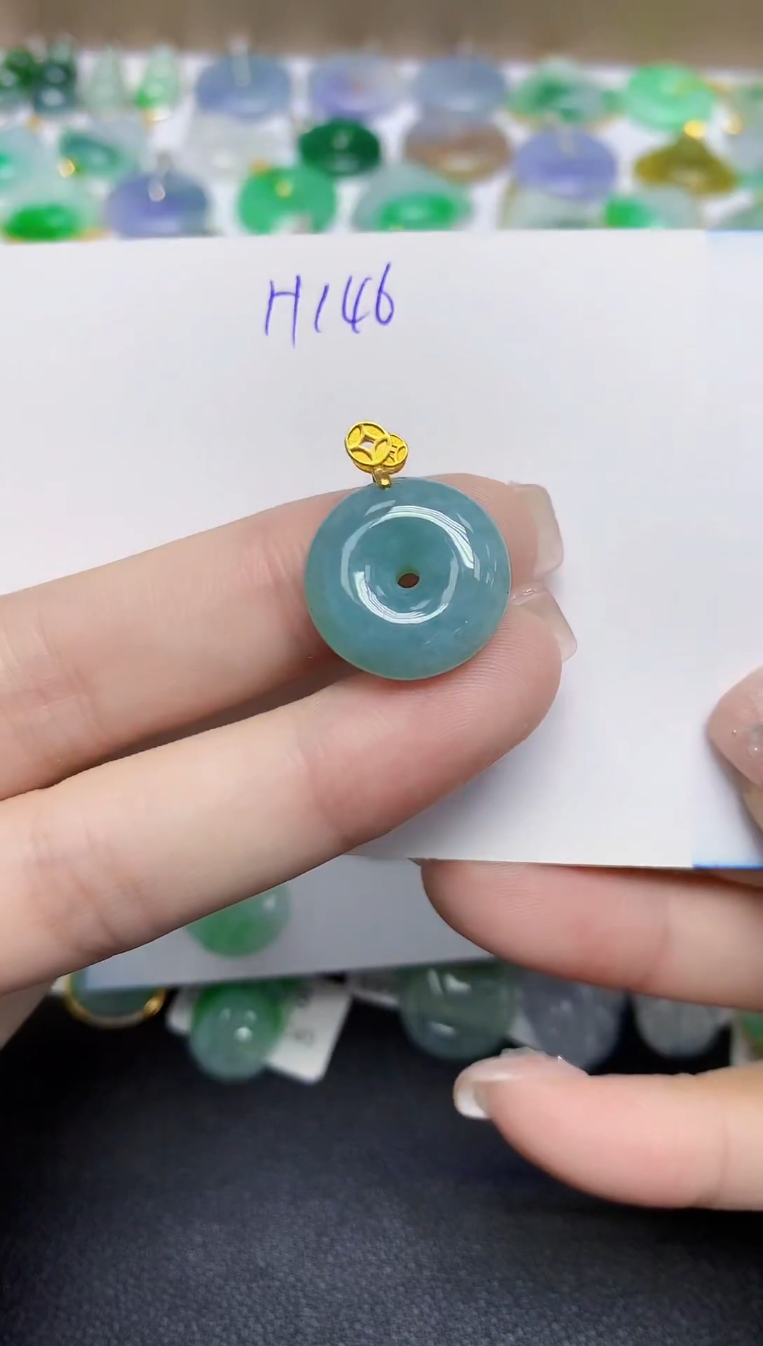 颈饰未镶嵌翡翠天然缅甸翡翠A货翡翠百元以上9元证书费自理