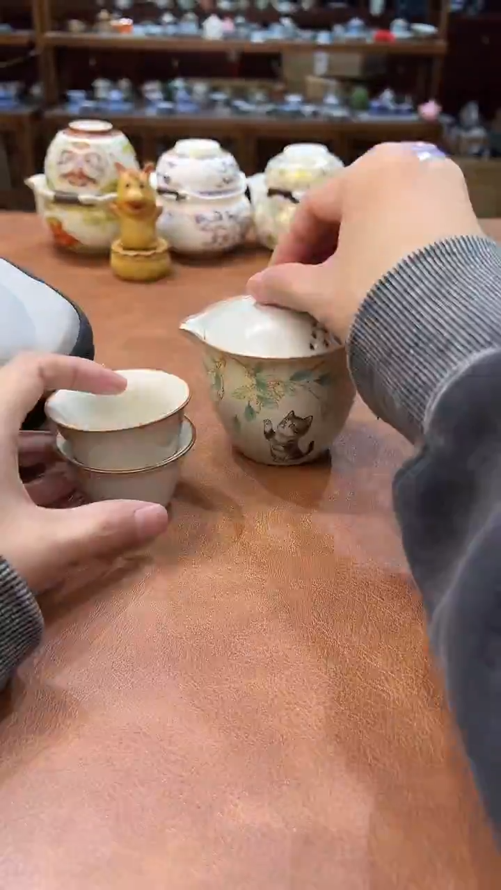 真的很便宜会开片的旅行茶具