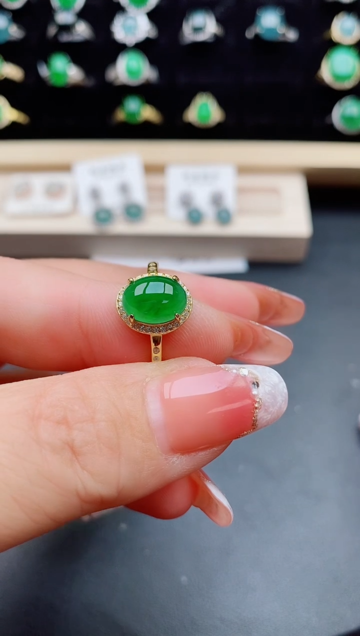 【闪购商品】翡翠戒指银S925镶嵌321312