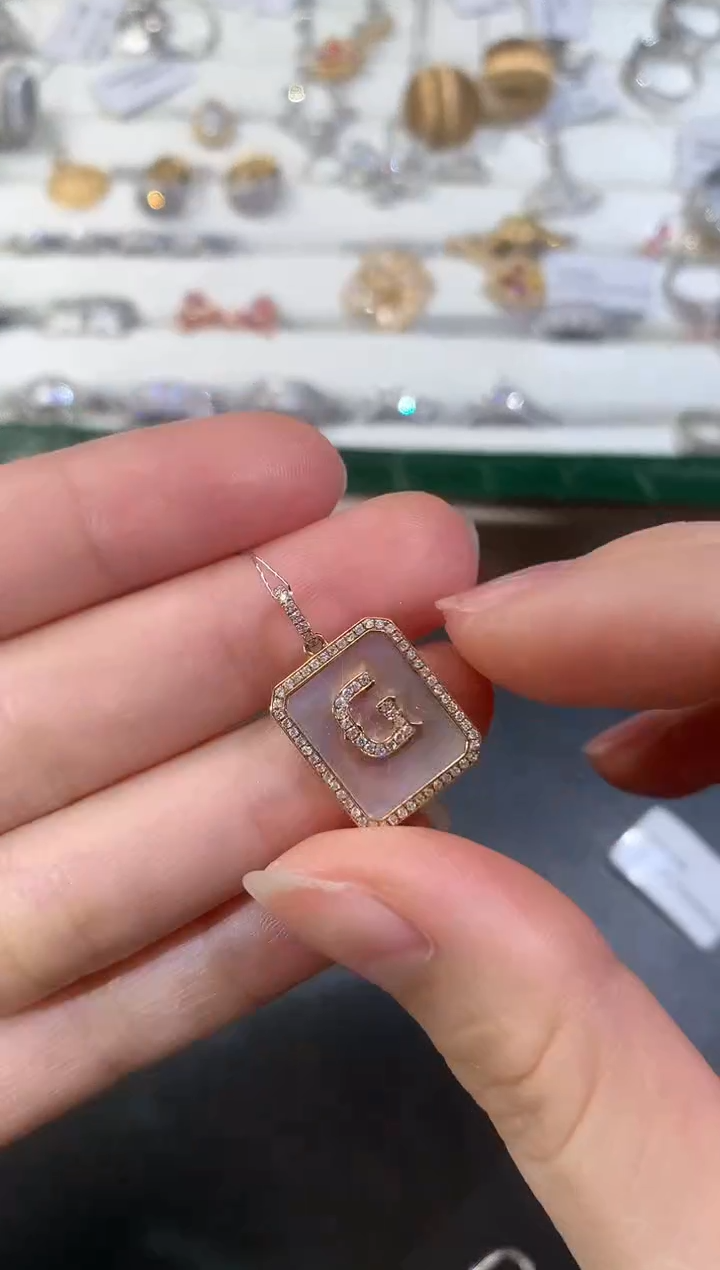 【闪购商品】钻石吊坠18K金镶嵌S488|2480