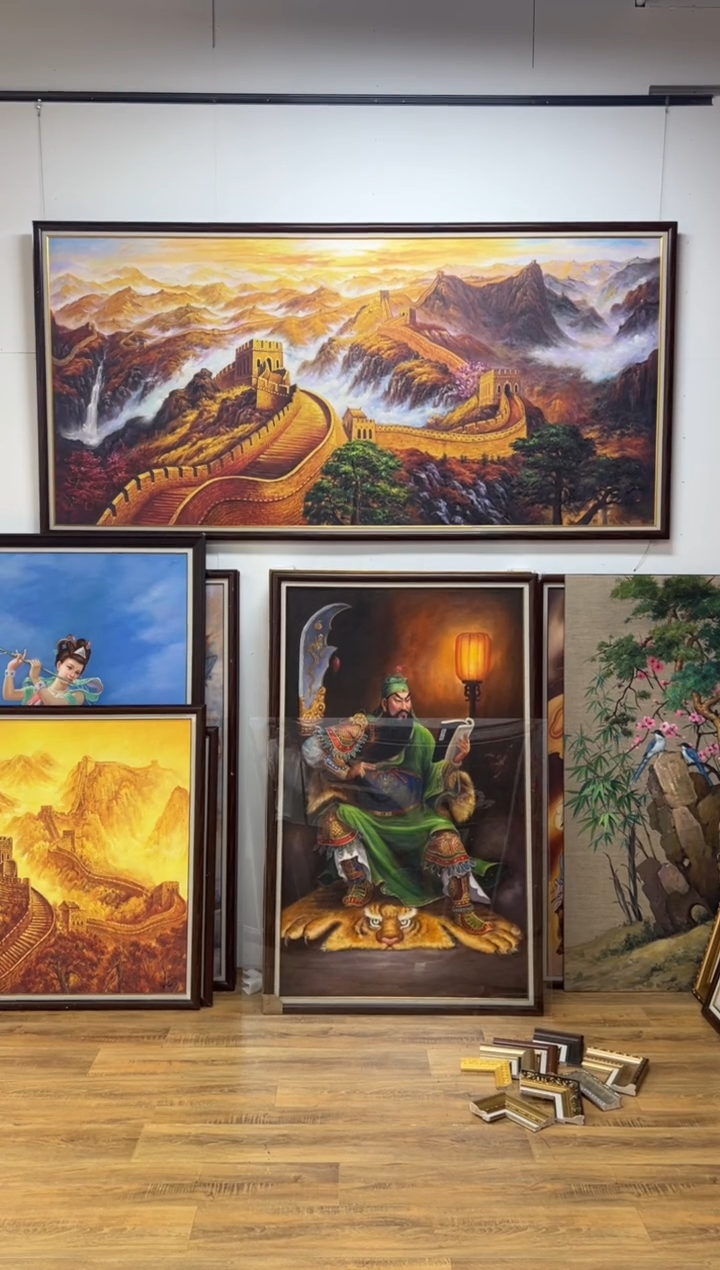 油画征*【张俊龙】金色长城原创艺术油画客厅办公室茶室背景挂画