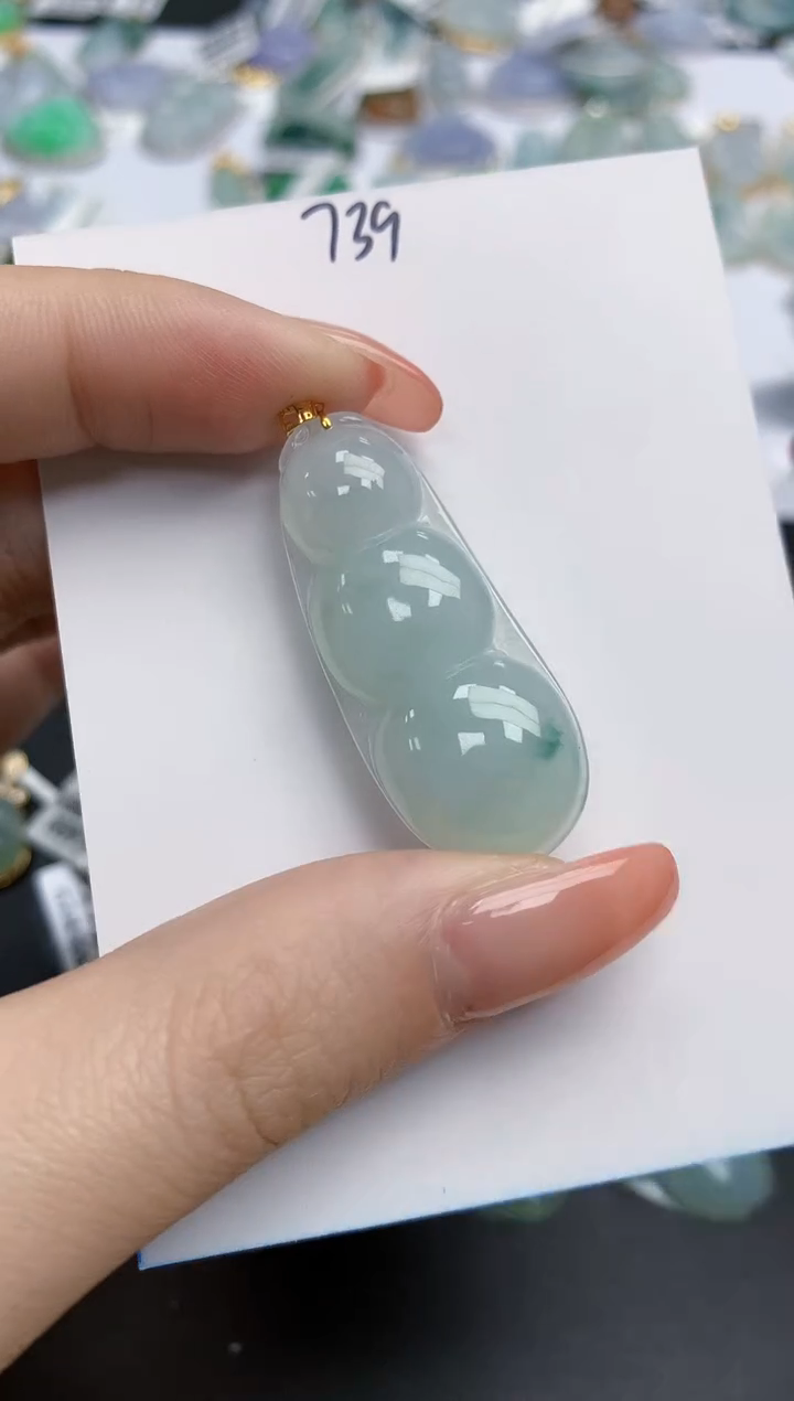 【闪购商品】翡翠颈饰18K金镶嵌天然缅甸翡翠A货