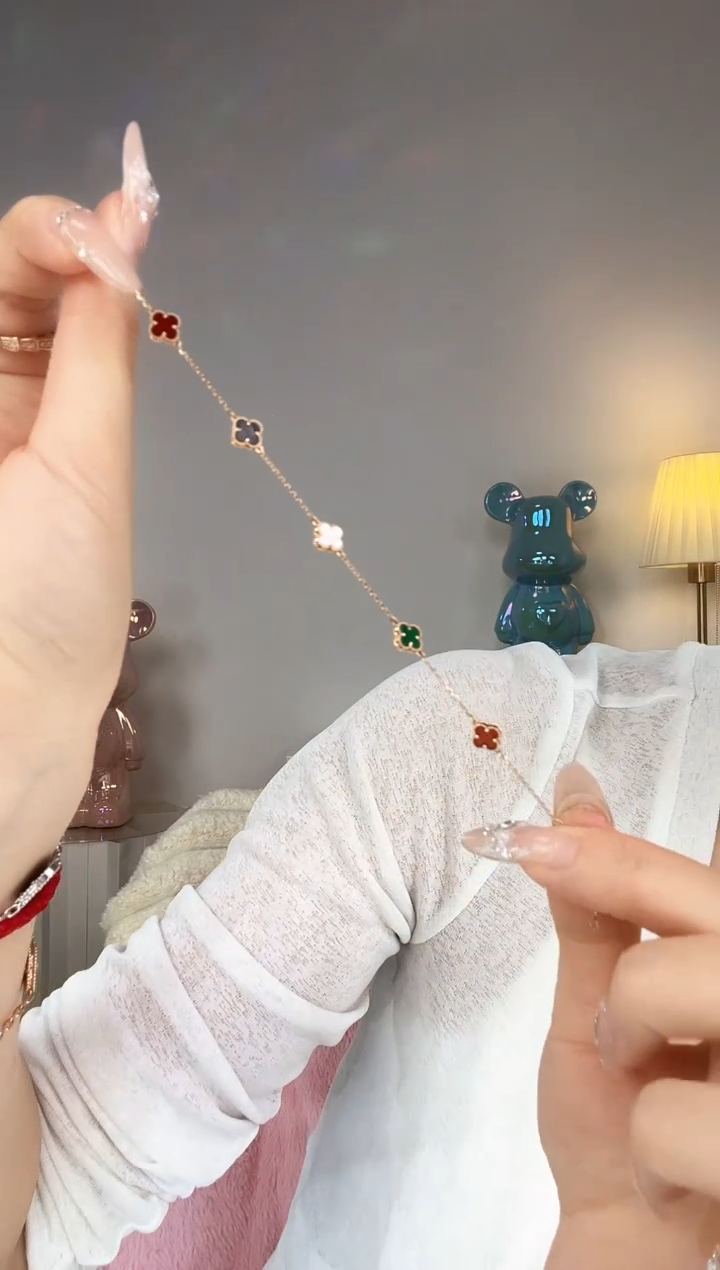 【闪购商品】玛瑙/玉髓手链18K金镶嵌手链